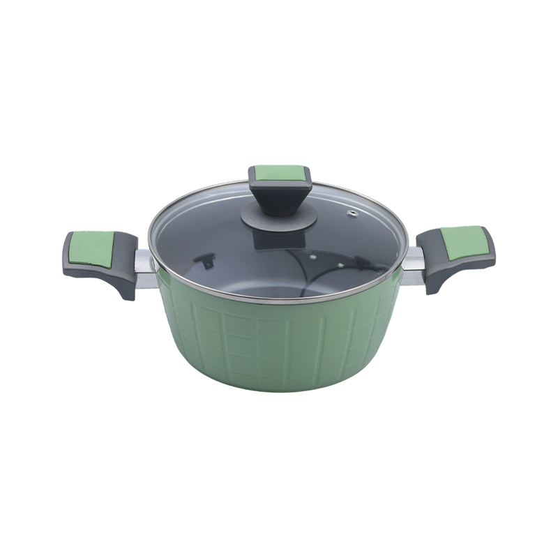 Casserole Aluminium Tempa dengan Tekstur Tembok Besar