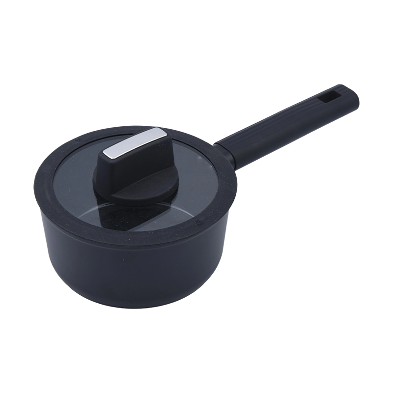 Panci Saus Aluminium Tempa dengan Keramik Hitam
