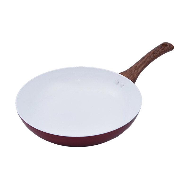 Set Peralatan Masak Aluminium Tempa dengan Lapisan Keramik Putih Klasik di Dalam