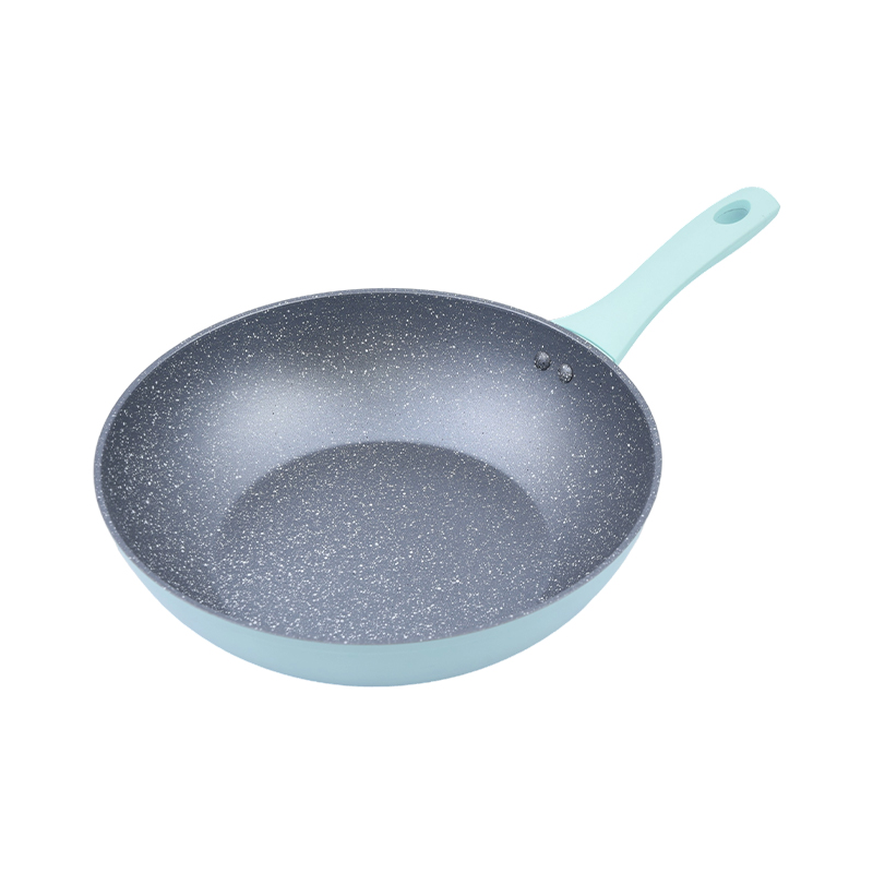 Set Peralatan Masak Aluminium Tempa dengan Lapisan Keramik Marmer Abu-abu Klasik