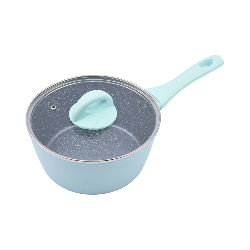 Panci Saus Aluminium Tempa Marmer Abu-abu