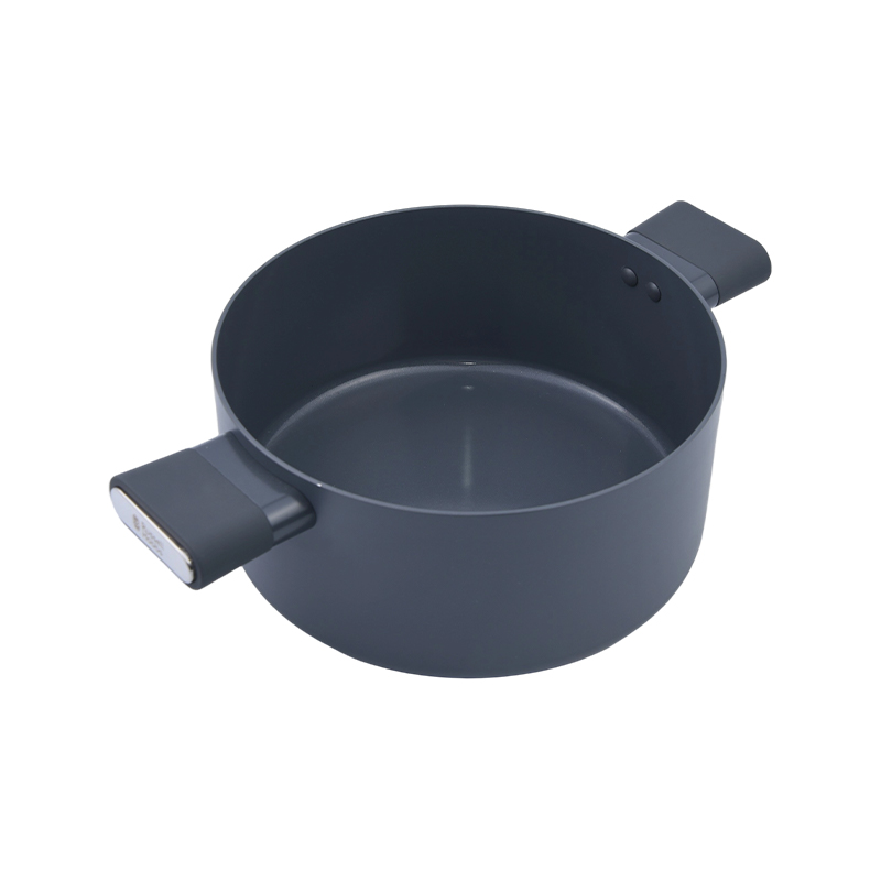 Keramik Abu-abu Casserole Aluminium Ditekan